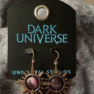 New Universal Studios Dark Universe Purple Marble Metal earring